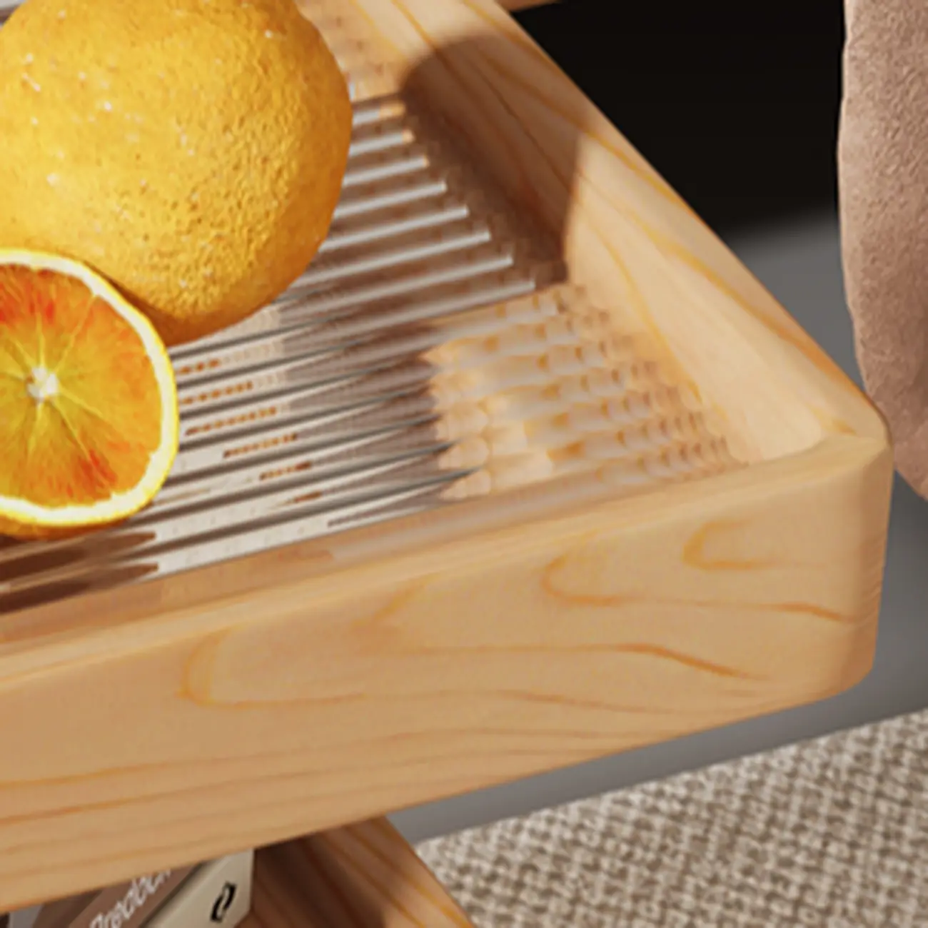 3 Tiers Square Wood Glass Top Open Storage Nightstand Image - 10 | homeyfad