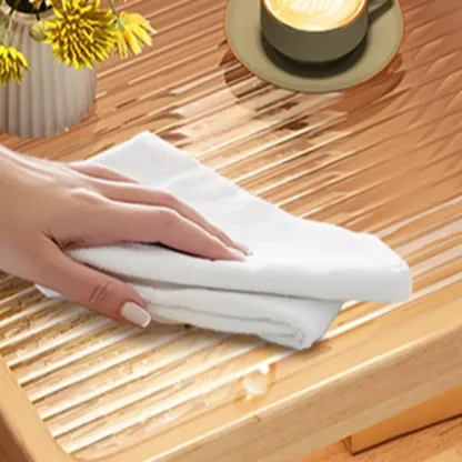 3 Tiers Square Wood Glass Top Open Storage Nightstand Image - 11