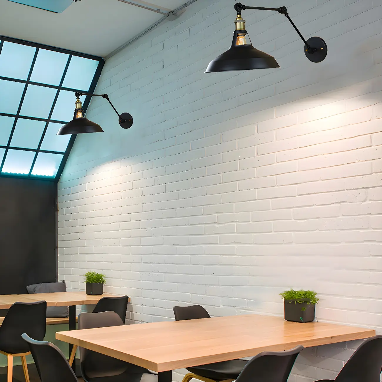 Industrial Barn Shade Adjustable Swing Arm Wall Light Image - 2 | homeyfad