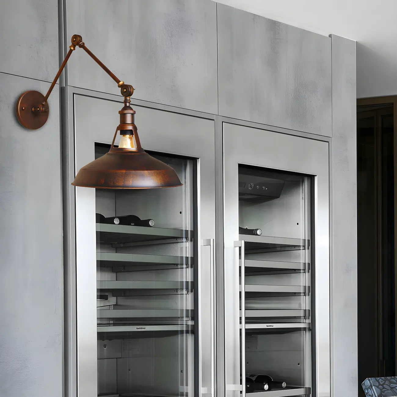 Industrial Barn Shade Adjustable Swing Arm Wall Light Image - 4 | homeyfad