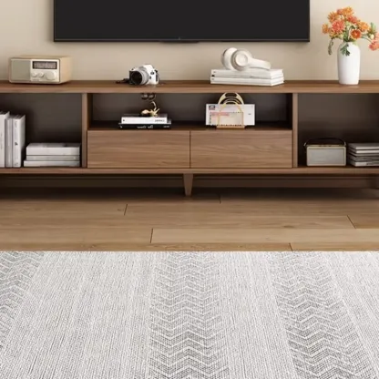 Mid-Century Modern Wood TV Stand with Storage