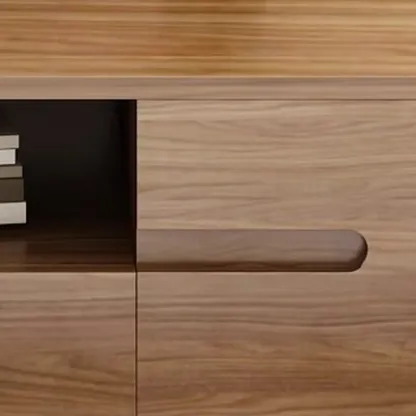 Mid-Century Modern Wood TV Stand with Storage