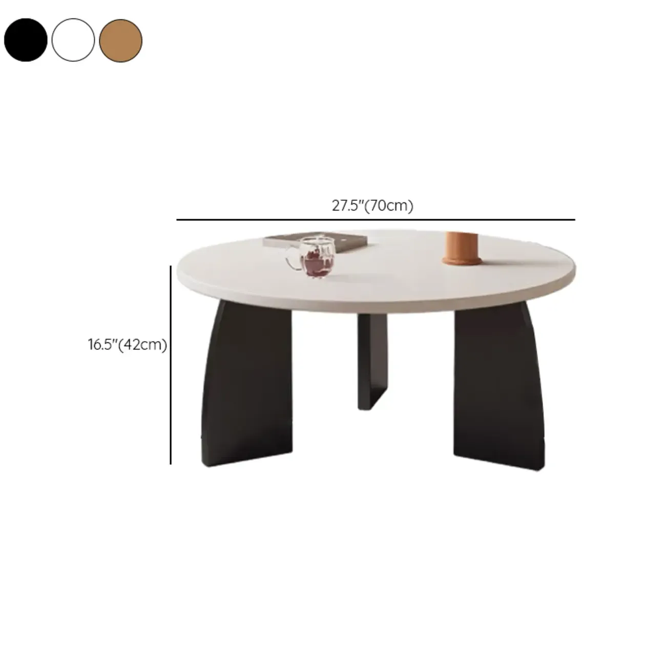 Modern Wooden Round Coffee Table Image - 22