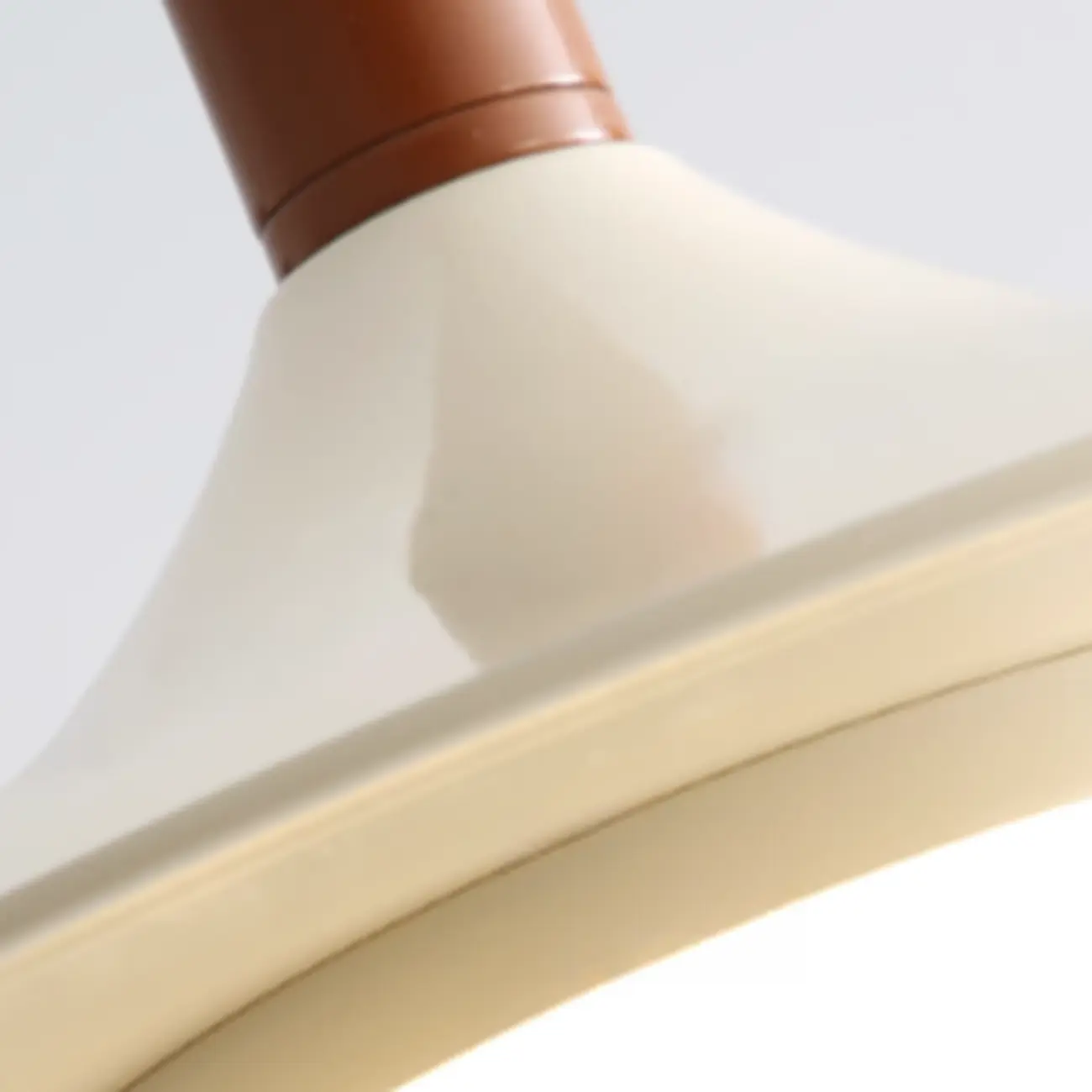 Modern Cream Round Disc Kitchen Pendant Light Image - 10 | homeyfad