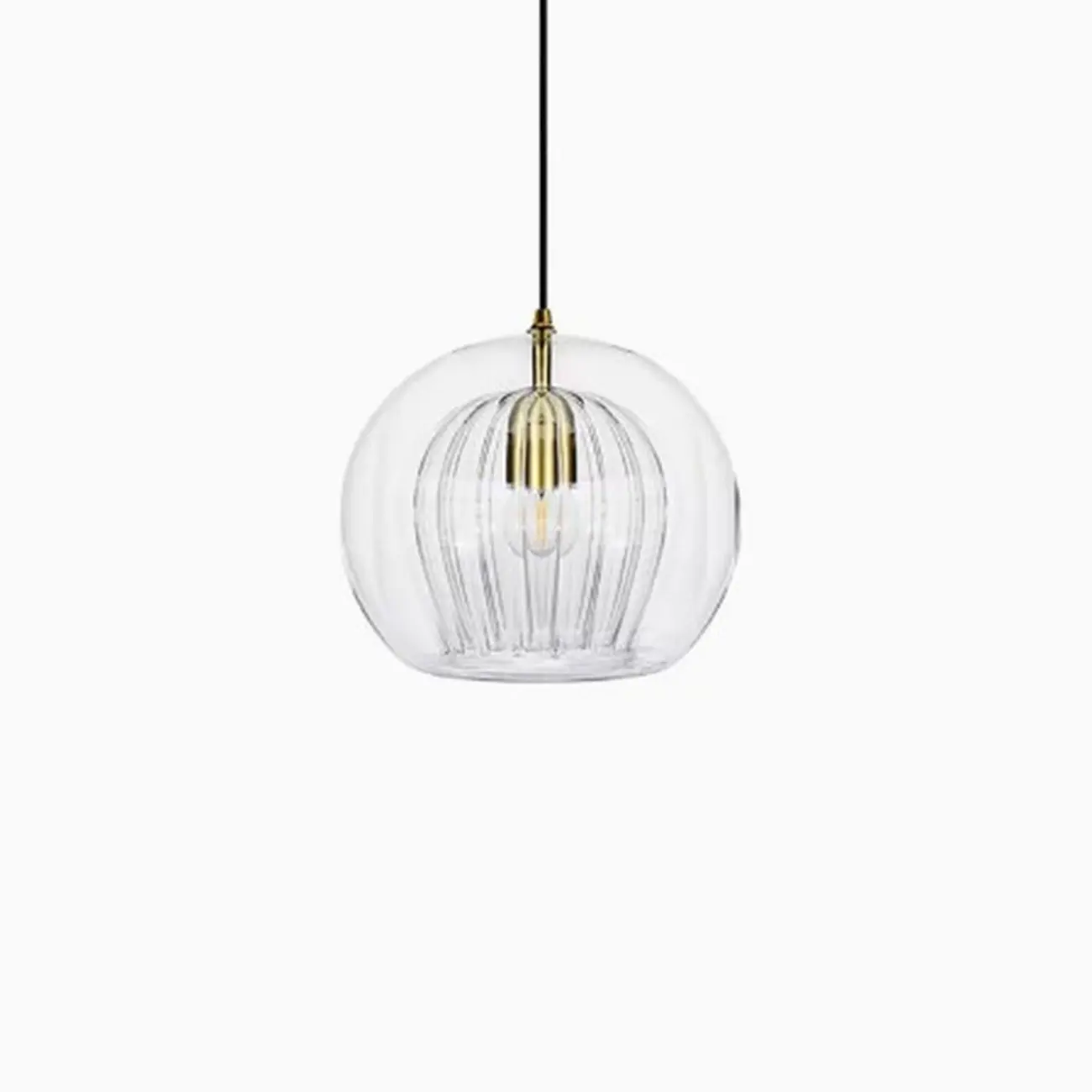 Modern Globe Glass Kitchen Pendant Lighting Height Adjustable Image - 2 | homeyfad