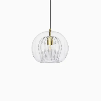 Modern Globe Glass Kitchen Pendant Lighting Height Adjustable Image - 2