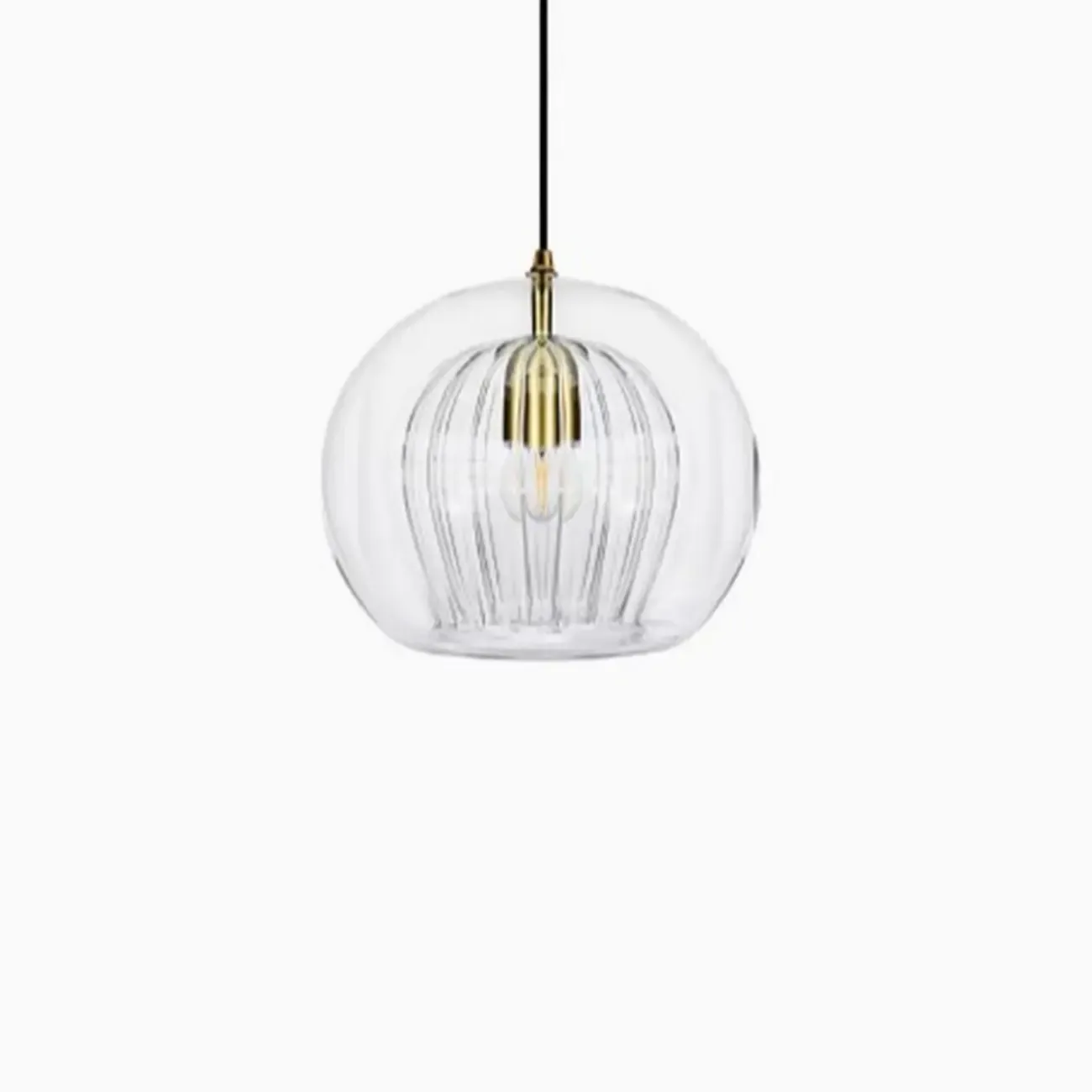 Modern Globe Glass Kitchen Pendant Lighting Height Adjustable Image - 3