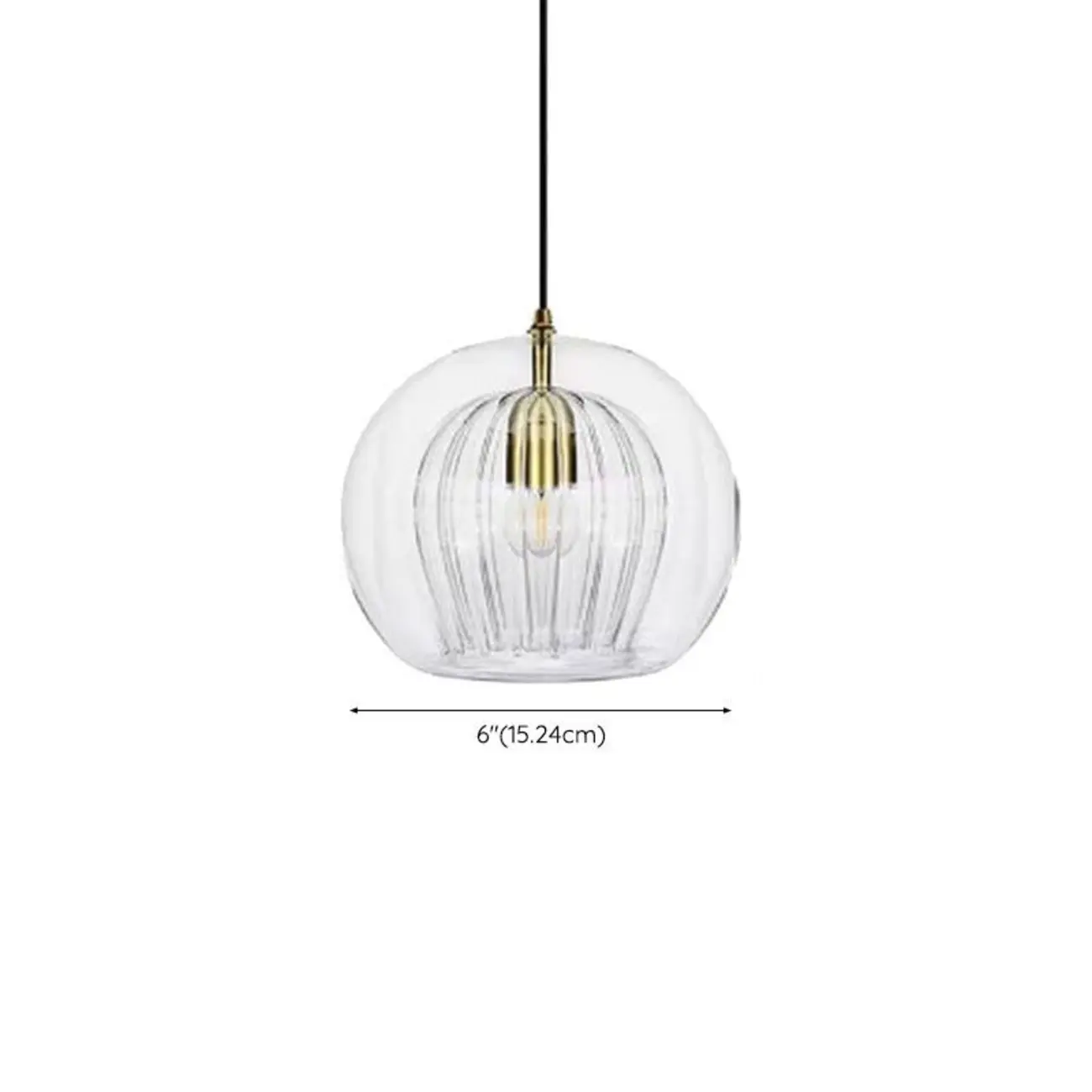 Modern Globe Glass Kitchen Pendant Lighting Height Adjustable #size