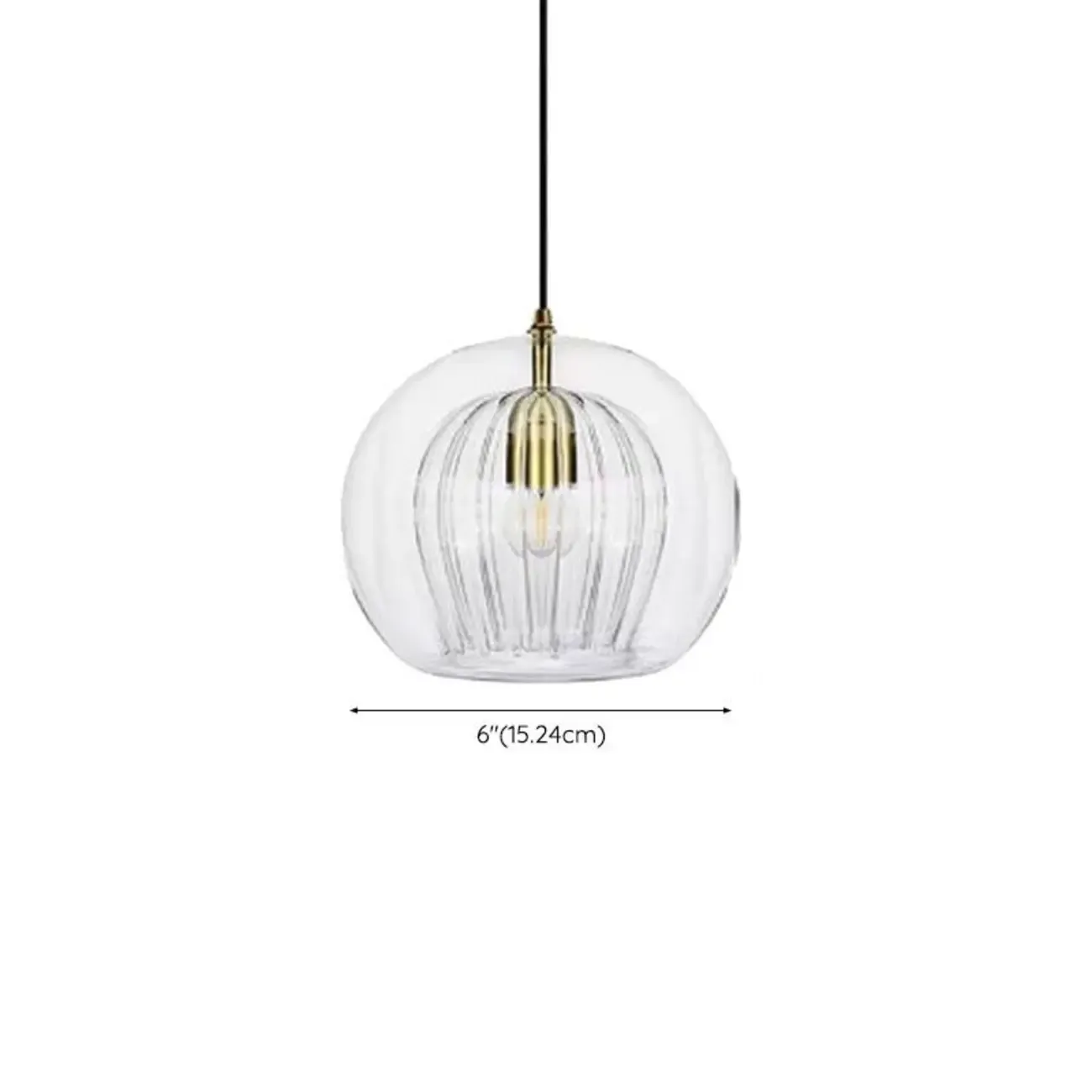 Modern Globe Glass Kitchen Pendant Lighting Height Adjustable #size