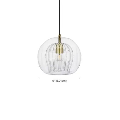 Modern Globe Glass Kitchen Pendant Lighting Height Adjustable #size