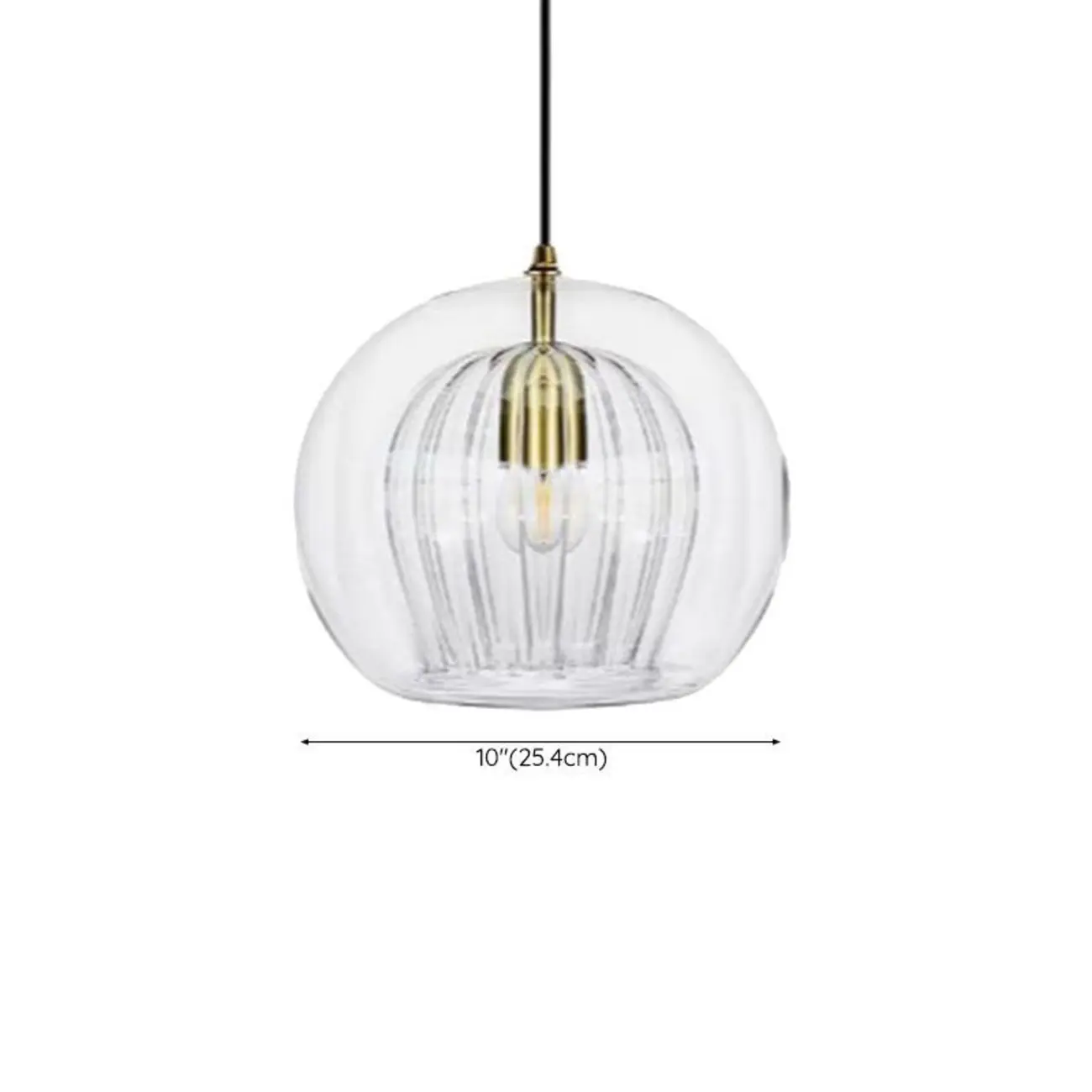 Modern Globe Glass Kitchen Pendant Lighting Height Adjustable Image - 17 | homeyfad