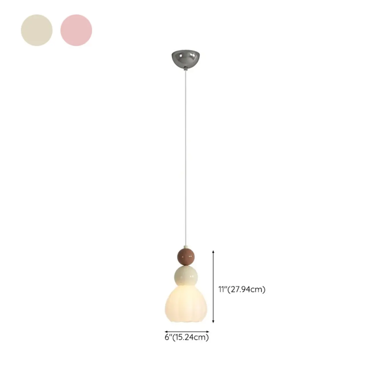 Modern Milk Cocoa Glass Floral Pendant Light #size | homeyfad