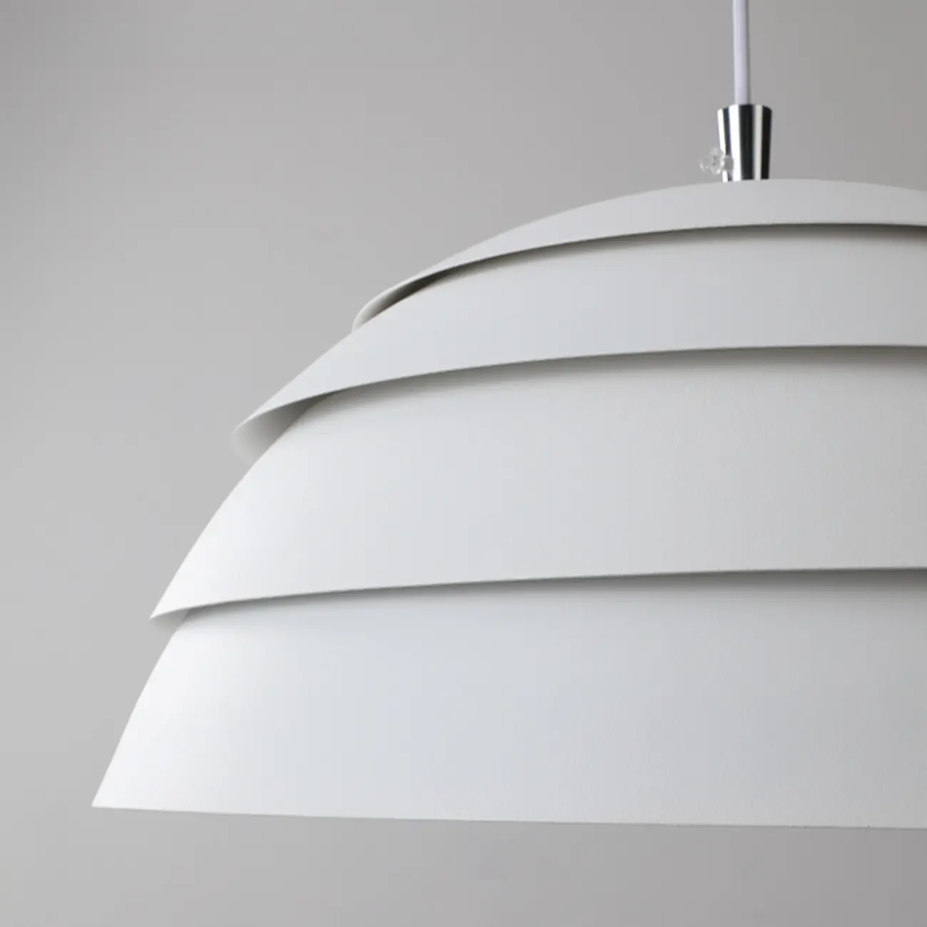 White Layered Iron Dome Kitchen Pendant Light Image - 9 | homeyfad