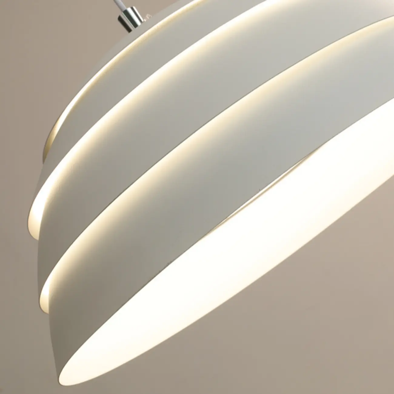 White Layered Iron Dome Kitchen Pendant Light Image - 10 | homeyfad