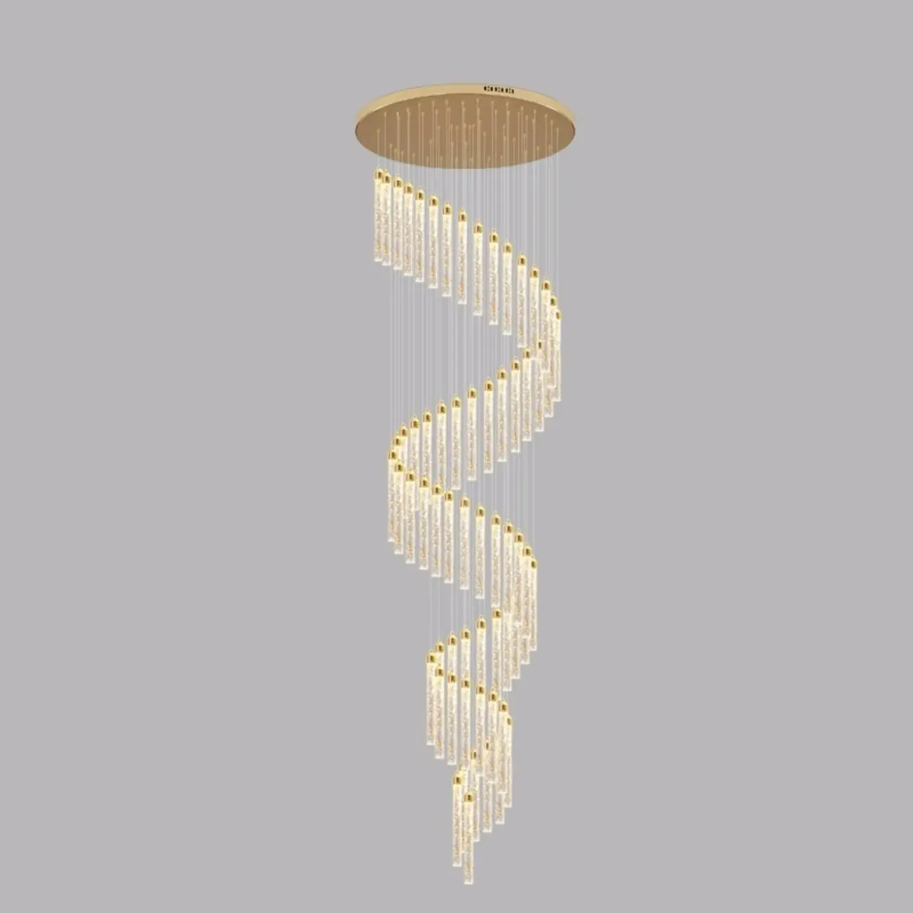 Modern Spiral Crystal Gold LED Chandelier Pendant Light Image - 10 | homeyfad