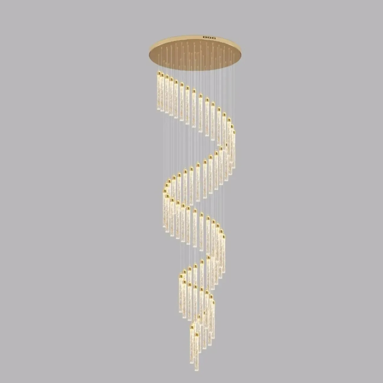 Modern Spiral Crystal Gold LED Chandelier Pendant Light Image - 10