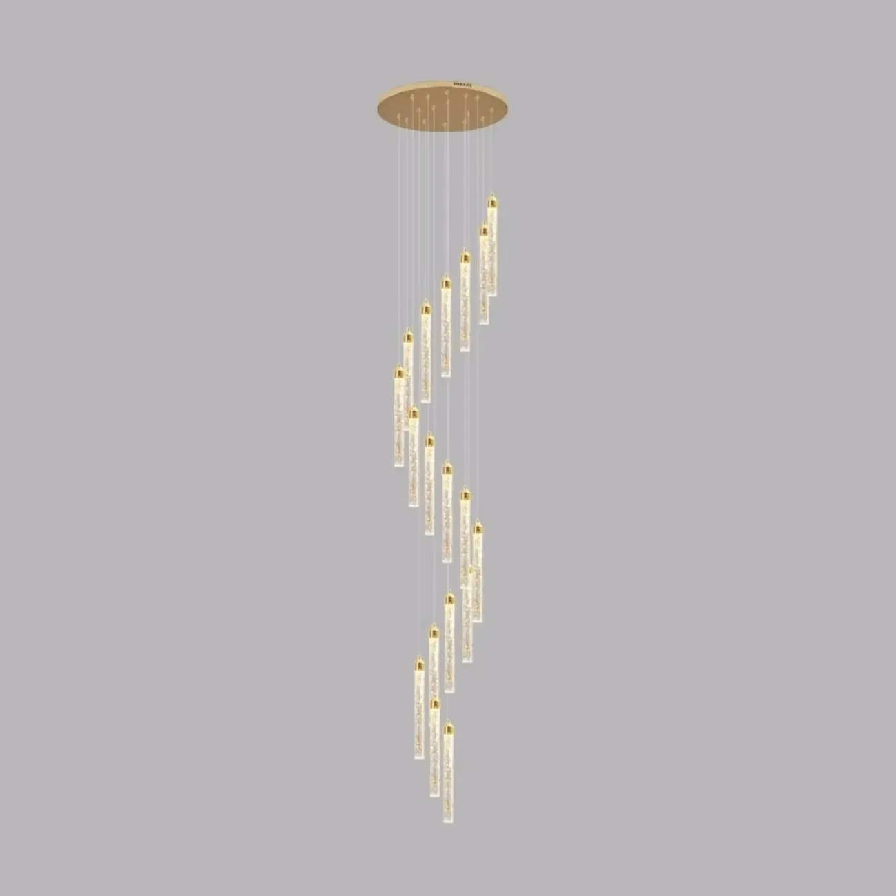 Modern Spiral Crystal Gold LED Chandelier Pendant Light Image - 12