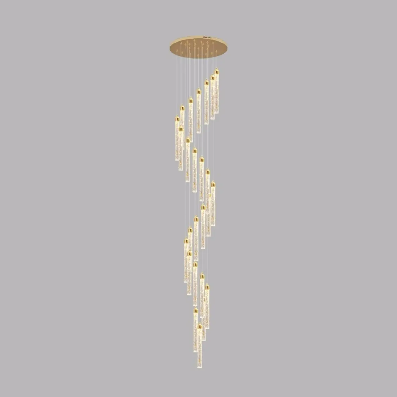 Modern Spiral Crystal Gold LED Chandelier Pendant Light Image - 14 | homeyfad