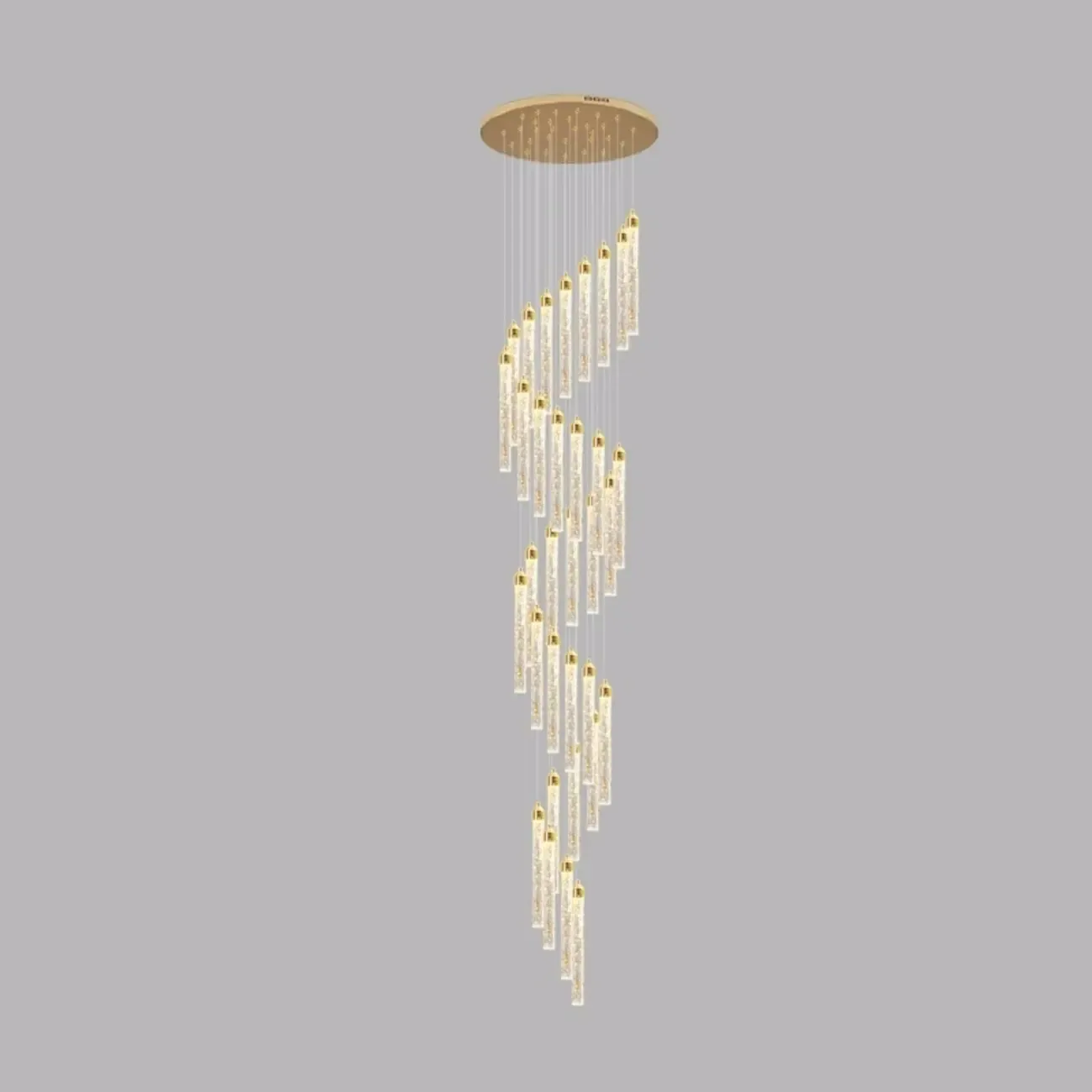 Modern Spiral Crystal Gold LED Chandelier Pendant Light Image - 15
