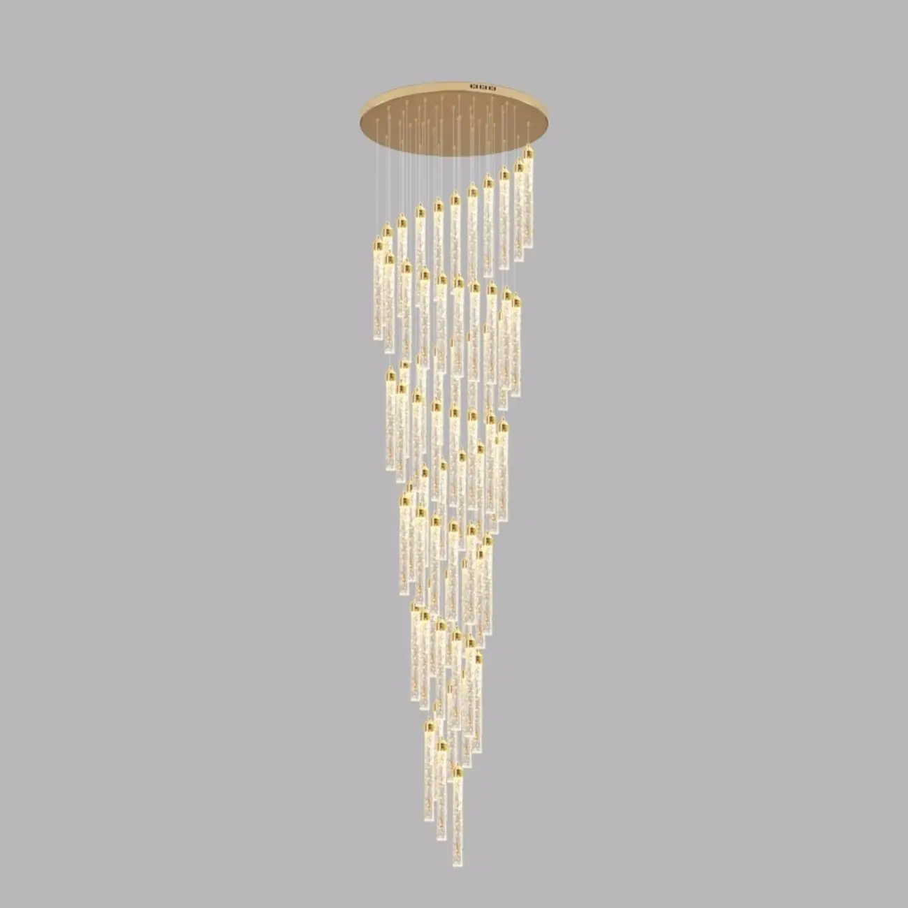 Modern Spiral Crystal Gold LED Chandelier Pendant Light Image - 18 | homeyfad