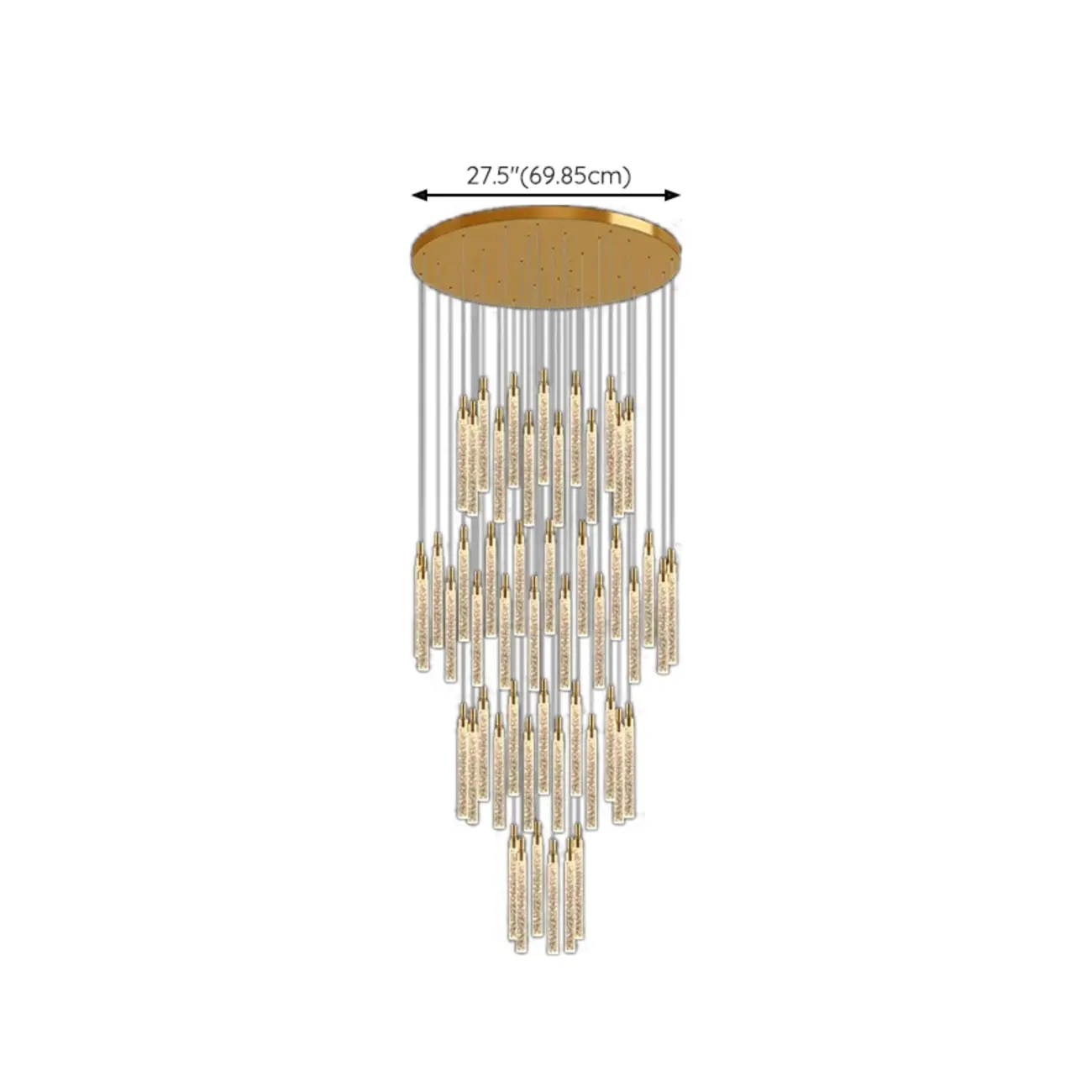 Modern Spiral Crystal Gold LED Chandelier Pendant Light Image - 28 | homeyfad