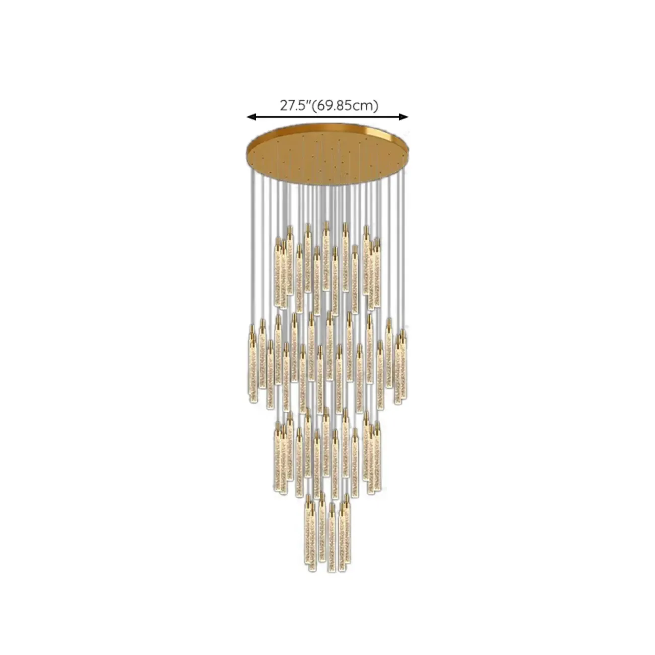 Modern Spiral Crystal Gold LED Chandelier Pendant Light Image - 28