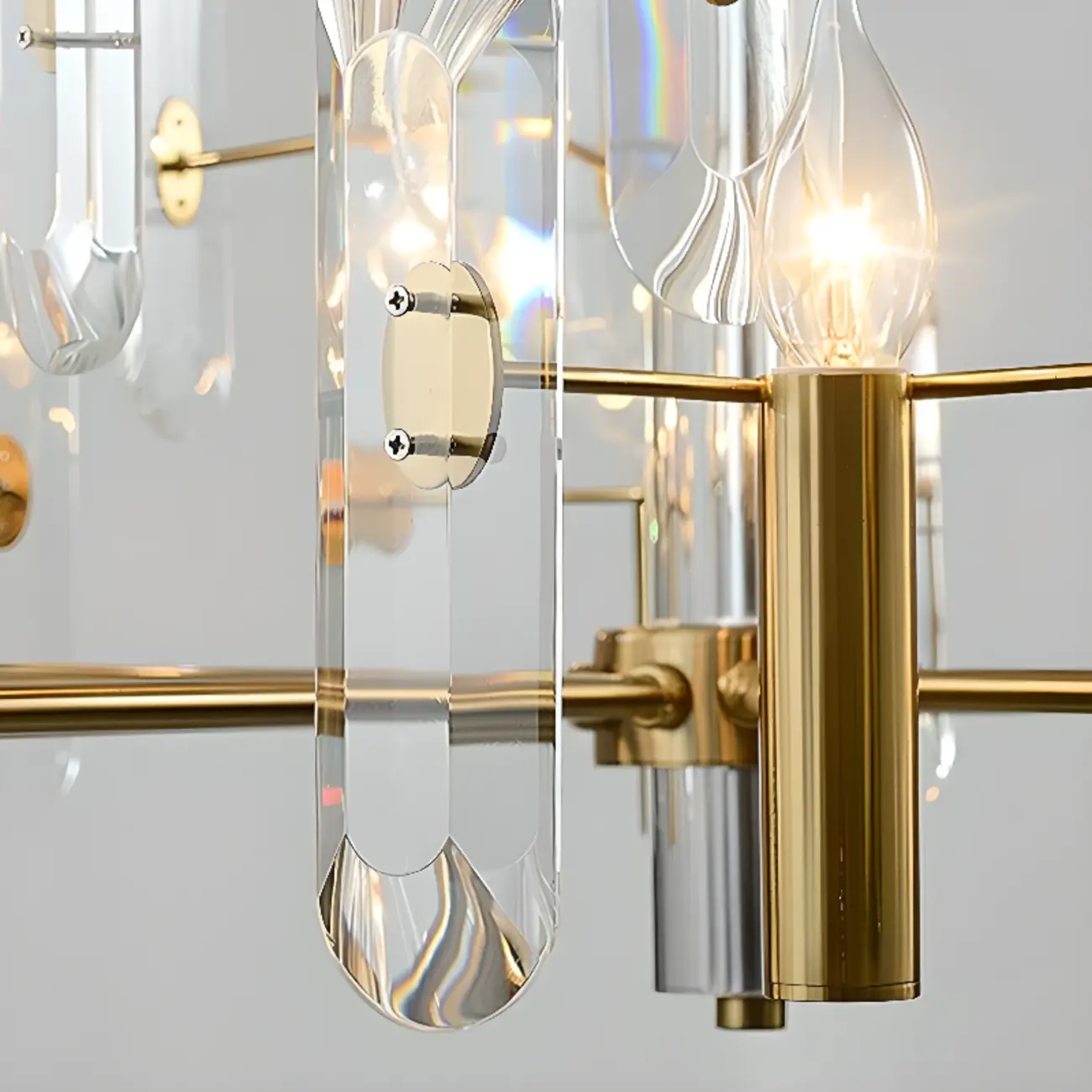 Gold Crystal Linear Black Modern Chandelier Light Image - 18 | homeyfad