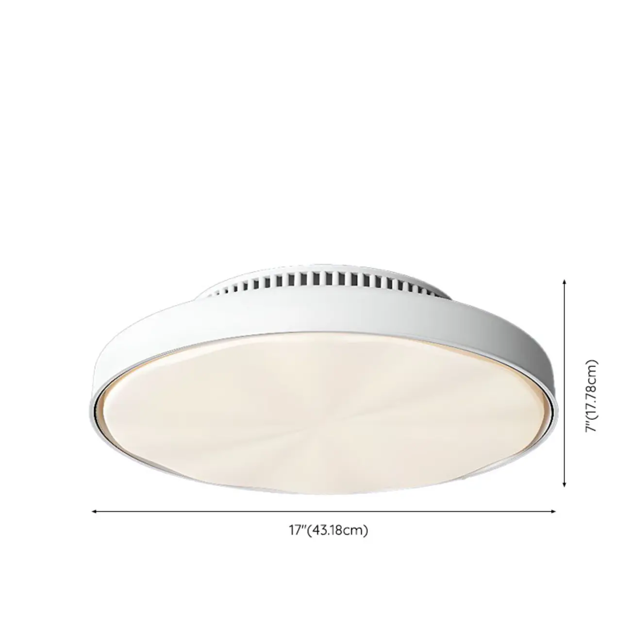17" Modern Flush Mount Bladeless Ceiling Fan Light with Remote | homeyfad