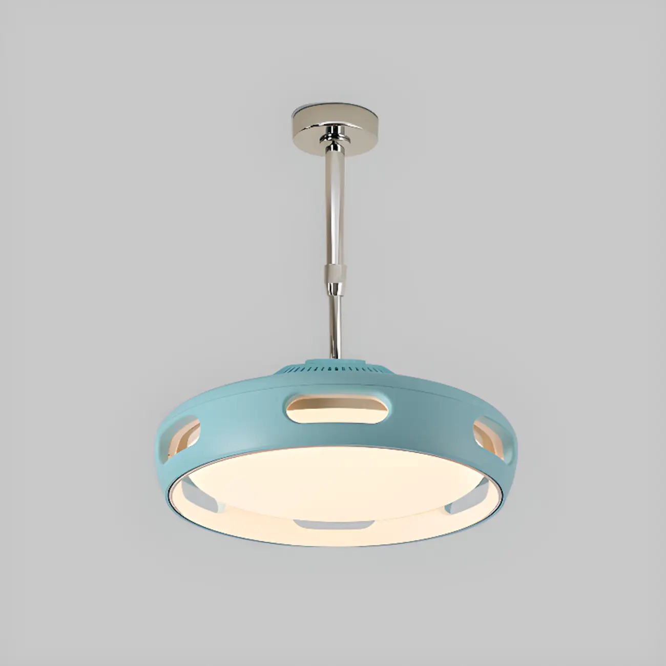 Minimalist Bladeless Ceiling Fan with LED Light