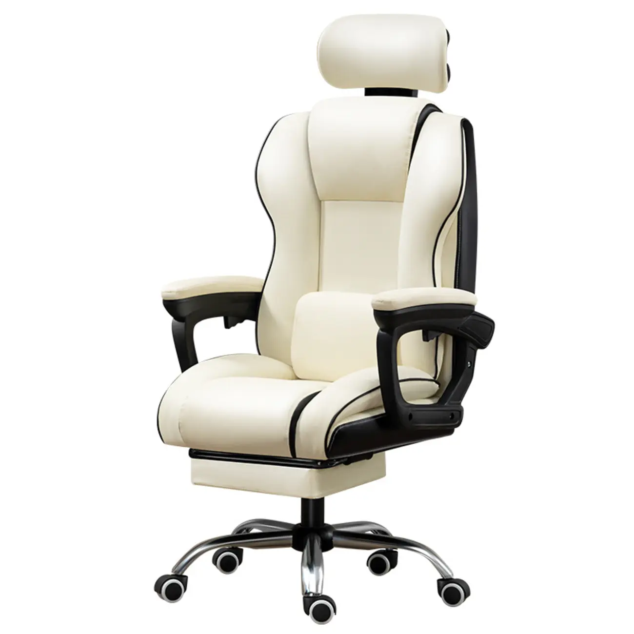 Modern Leather Ergonomic Swivel Office Chair Image - 11 | homeyfad