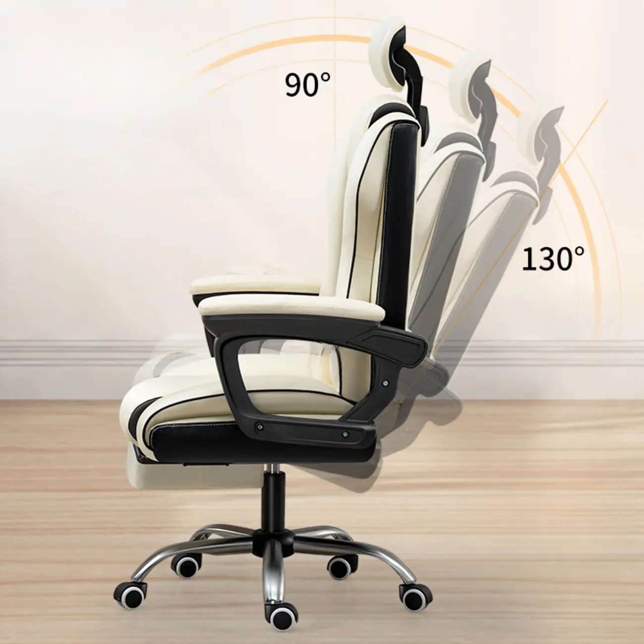 Modern Leather Ergonomic Swivel Office Chair Image - 12 | homeyfad