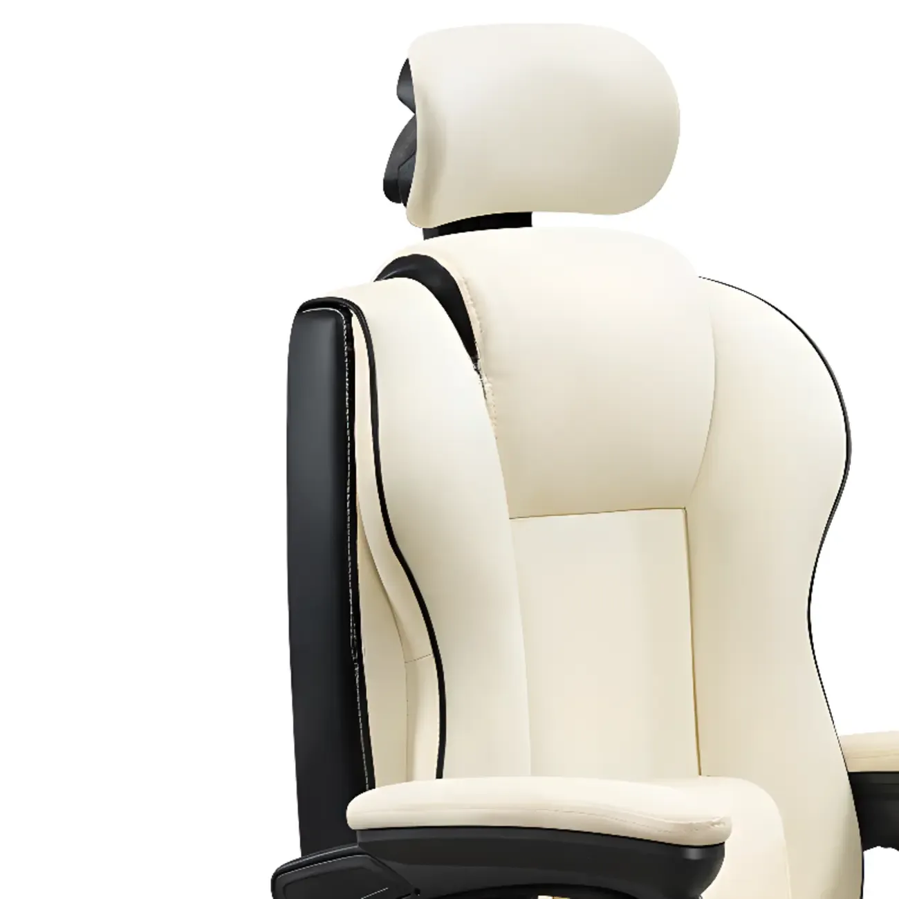 Modern Leather Ergonomic Swivel Office Chair Image - 16