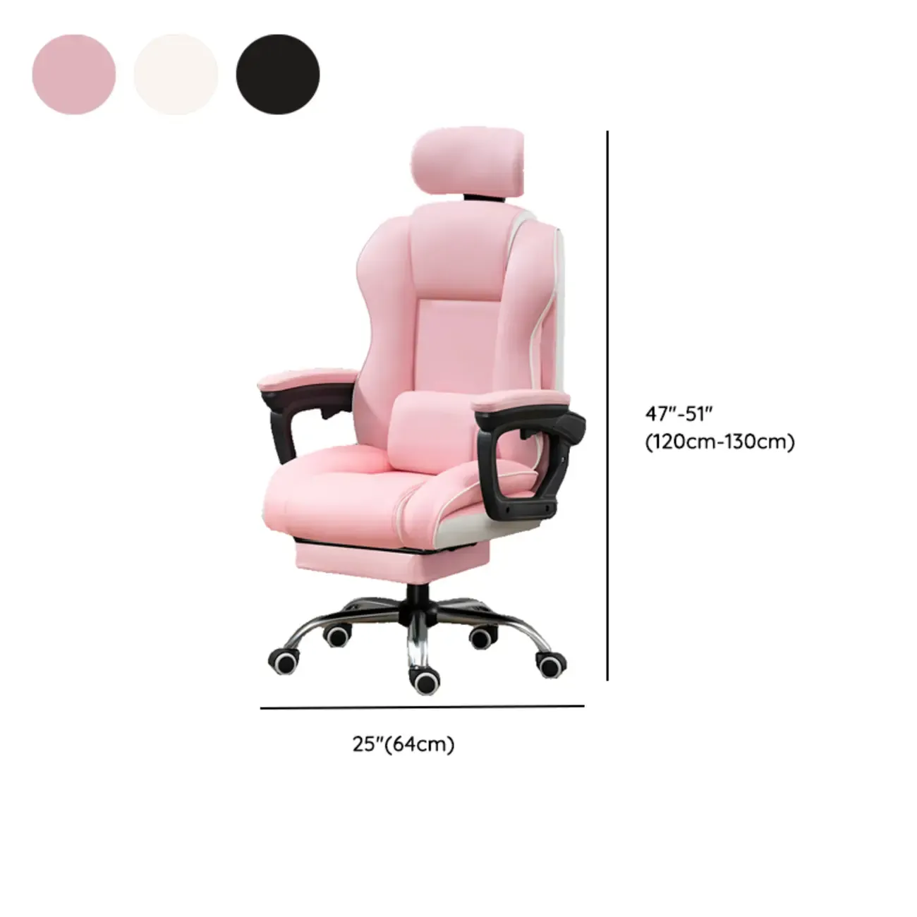 Modern Leather Ergonomic Swivel Office Chair Image - 20