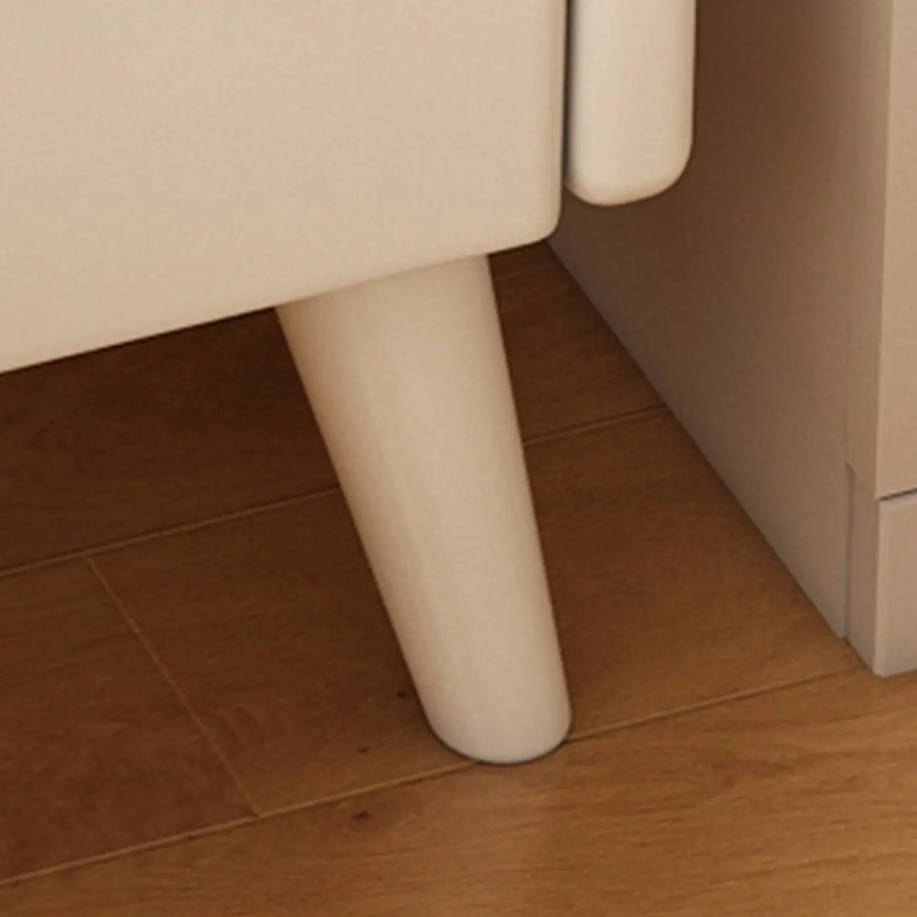 Narrow White Wood 2 Shelves Nightstand Image - 16 | homeyfad