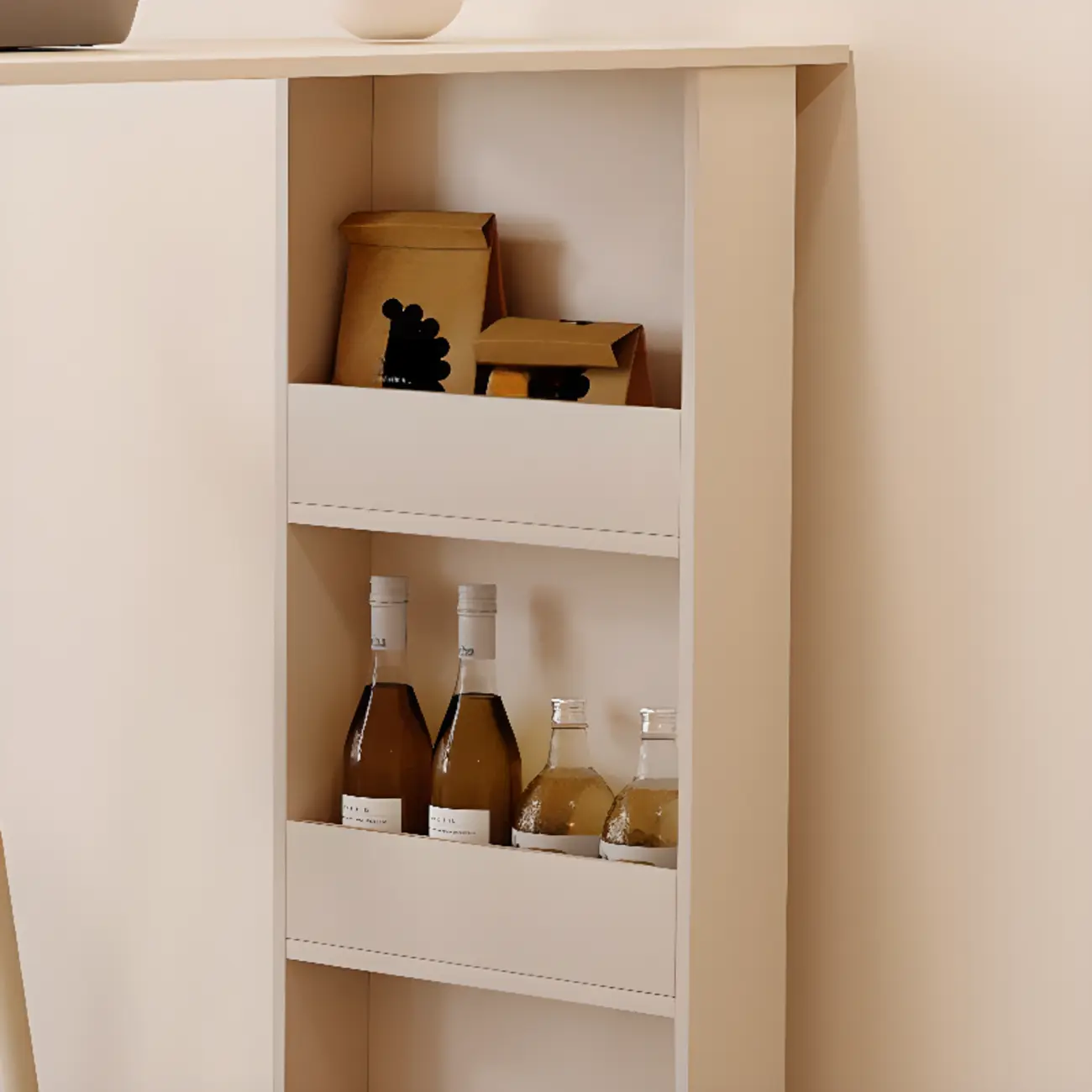 Modern Free Form White Stone Metal 3-Tier Shelf Bar Tables Image - 12 | homeyfad