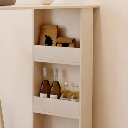 Modern Free Form White Stone Metal 3-Tier Shelf Bar Tables Image - 12