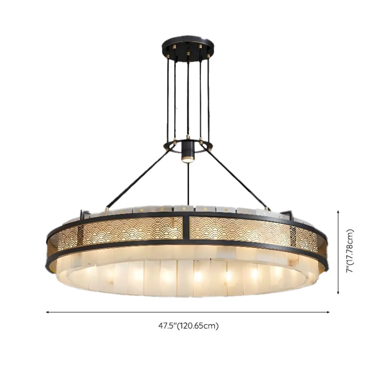 Black Round Metal Crystal Modern Chandelier Light Image - 15 | homeyfad