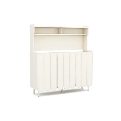 Modish Cream Wood Narrow Sideboard Image - 13