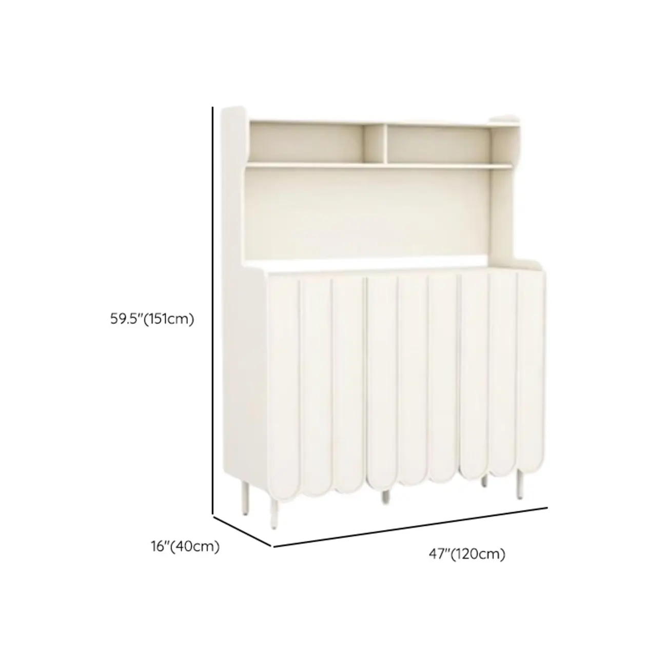 Modish Cream Wood Narrow Sideboard Image - 17 | homeyfad