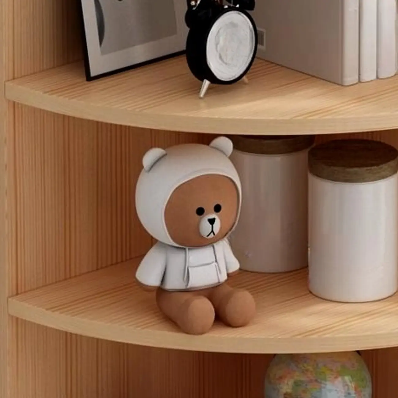 Modern White Wood Space-Saving Corner Storage Chest Image - 12 | homeyfad