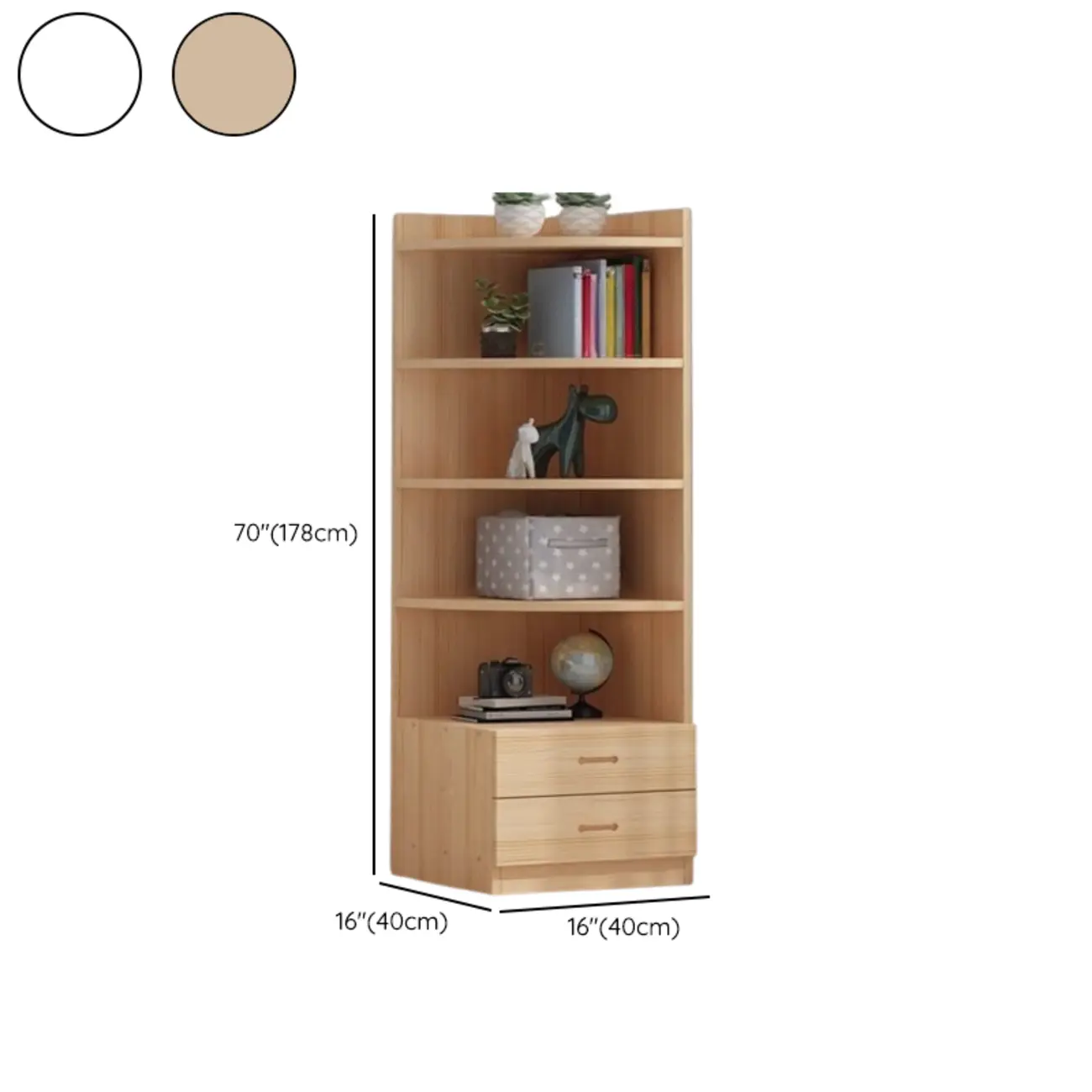 Modern White Wood Space-Saving Corner Storage Chest Image - 19 | homeyfad