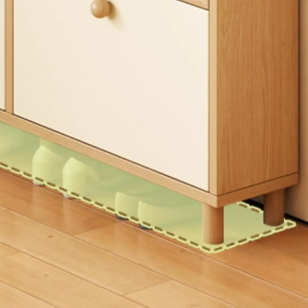 Vertical Wooden Shoe Cabinet for Entryway Image - 12