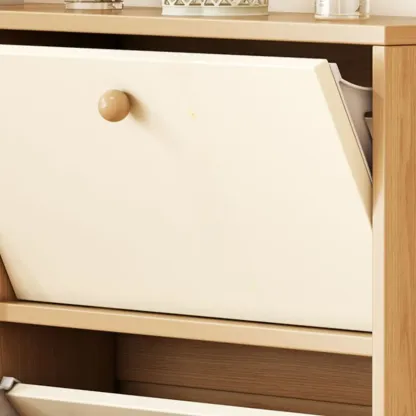 Vertical Wooden Shoe Cabinet for Entryway Image - 13