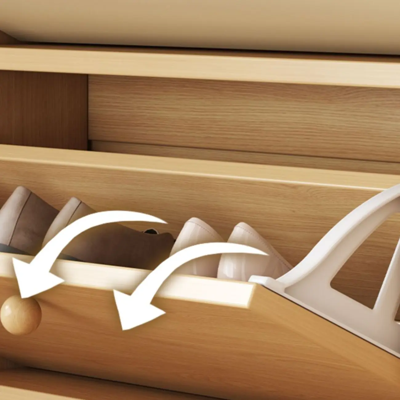 Vertical Wooden Shoe Cabinet for Entryway Image - 14 | homeyfad