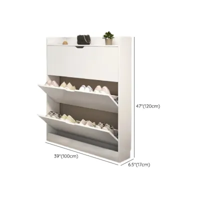 Vertical Wooden Shoe Cabinet for Entryway #size