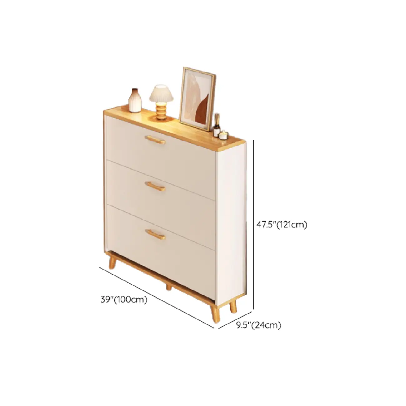 Vertical Wooden Shoe Cabinet for Entryway Image - 20 | homeyfad