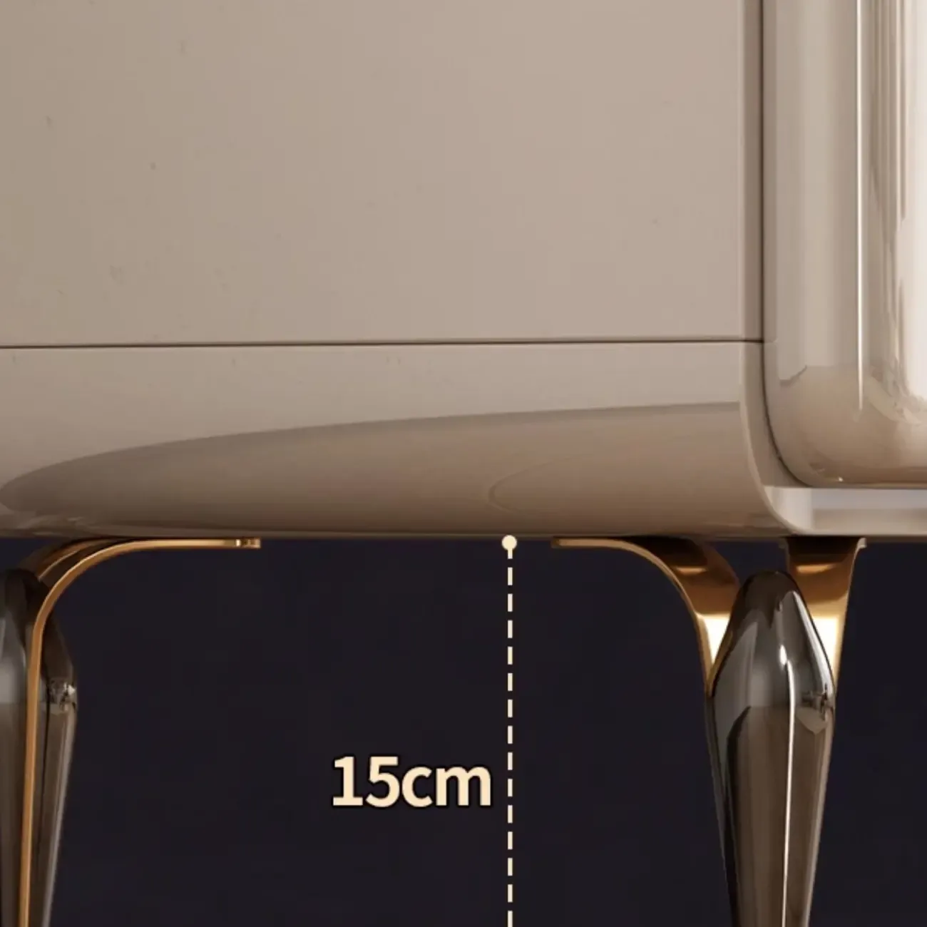 Cream White Wood Shoe Cabinet with Drawer for Entryway Image - 16