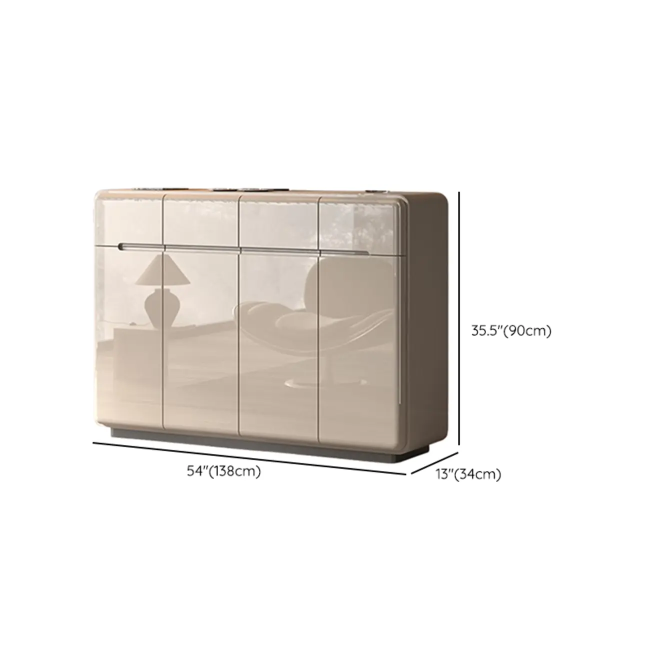 Cream White Wood Shoe Cabinet with Drawer for Entryway Image - 20 | homeyfad