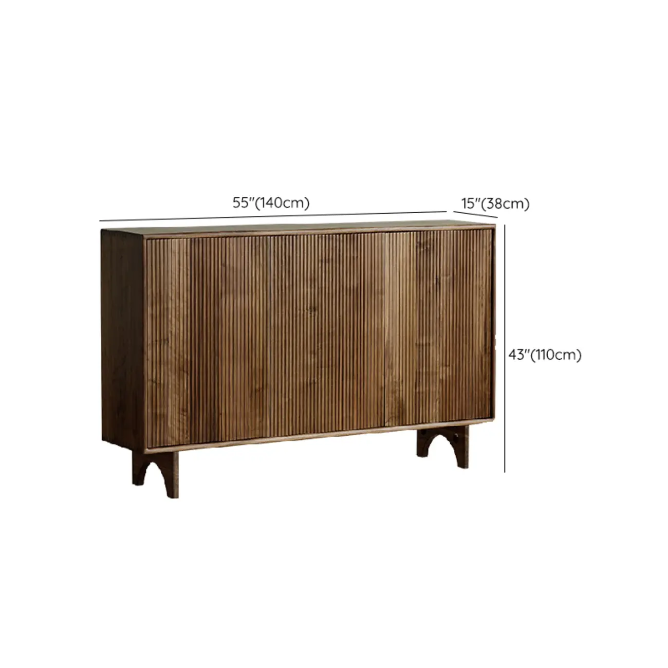 Scandinavian Dark Walnut Solid Wood Shoe Cabinet Image - 14 | homeyfad