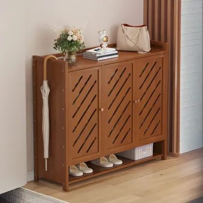 Adjustable Wooden Acrylic Door Multi-Layer Shoe Cabinet Image - 14